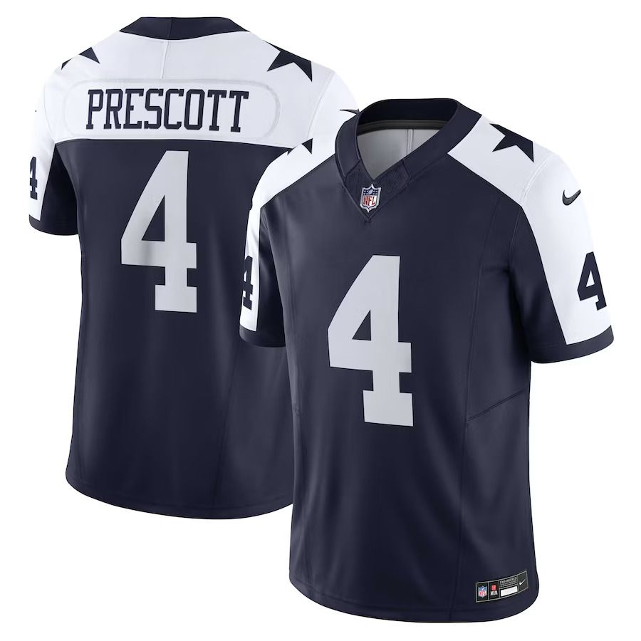 Men Dallas Cowboys #4 Dak Prescott Nike Navy Vapor F.U.S.E. Limited NFL Jerseys->denver broncos->NFL Jersey